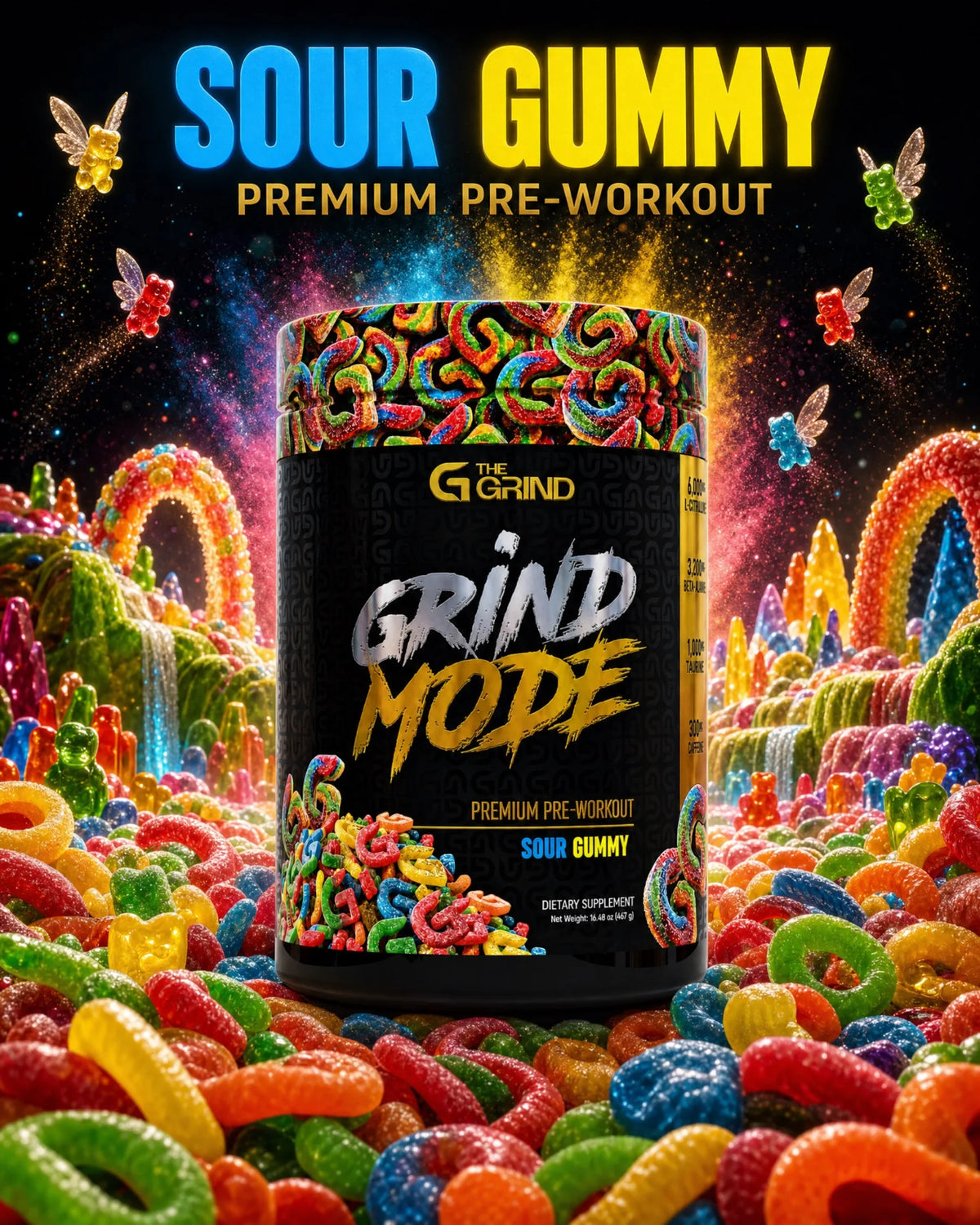 Grind Mode Pre-Workout — Sour Gummy